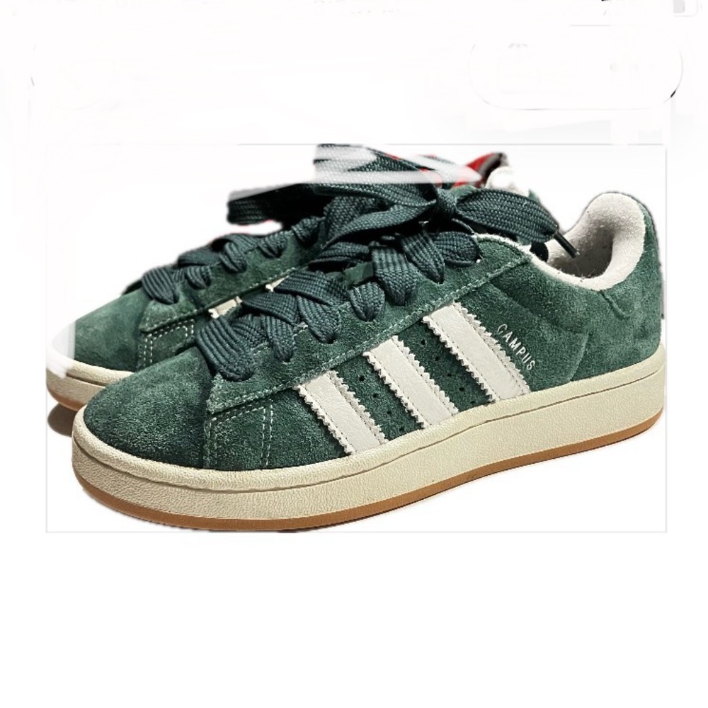 ADIDAS Campus 00s /green suede, white 3 stripes/women size 7.5/ men size 6 - Picture 6 of 11